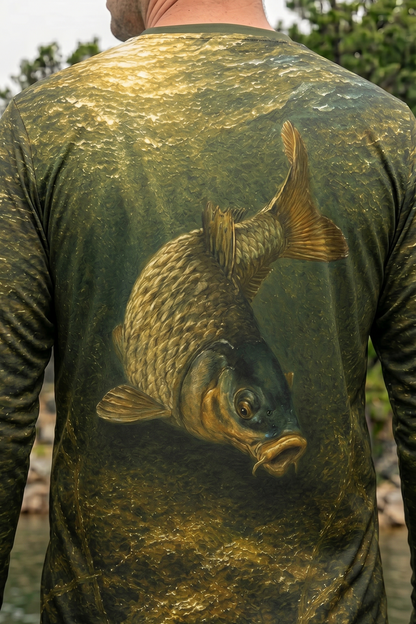 Performance Fishing Long Sleeve - Swamp Green Carp - TBT88