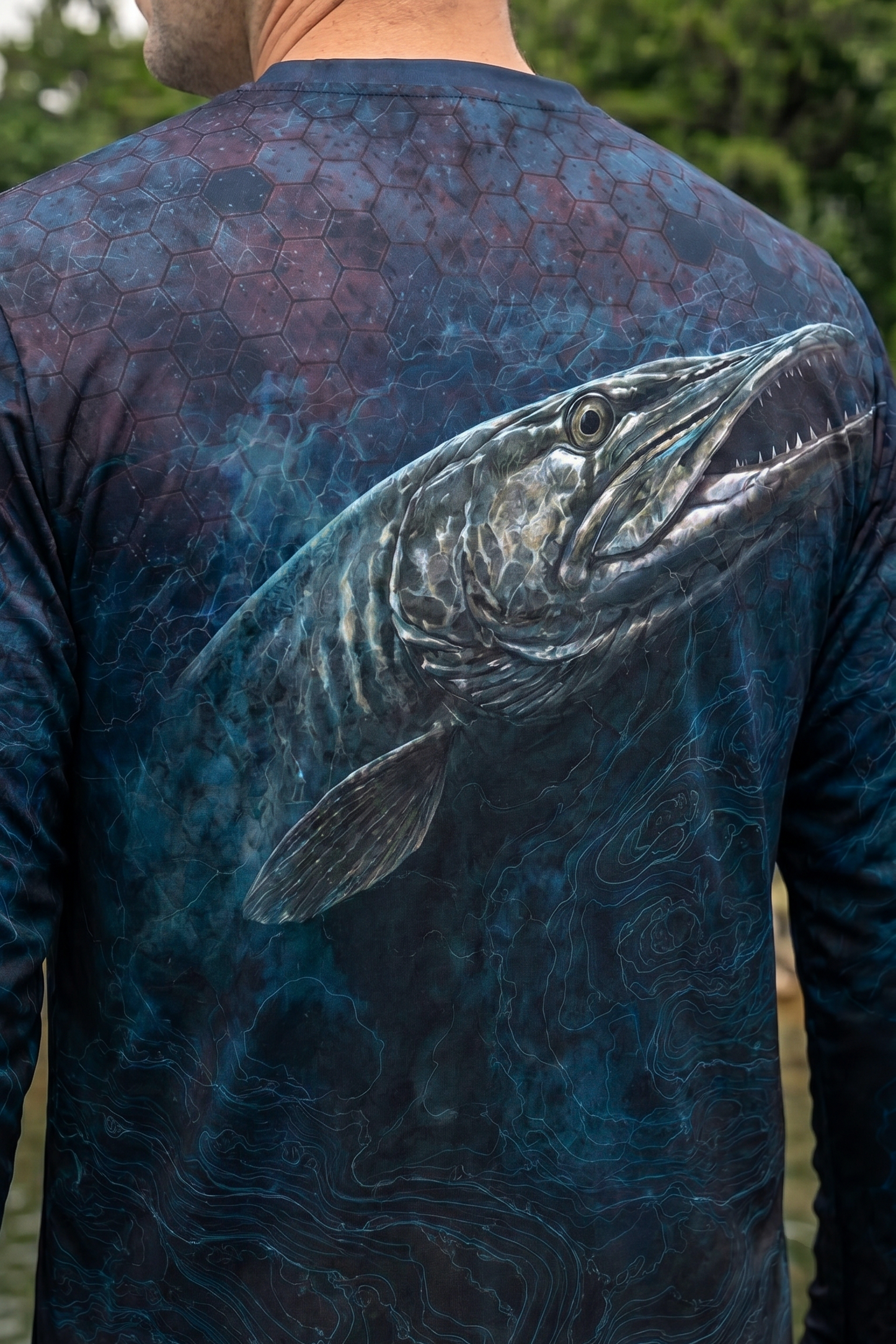 Performance Fishing Long Sleeve - Midnight Depth Muskie - TBT92