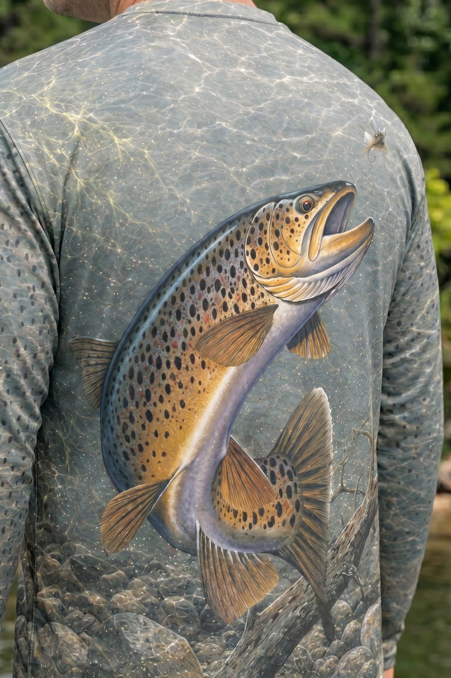 Performance Fishing Long Sleeve - Ozark Current Crown Brown - AOF81