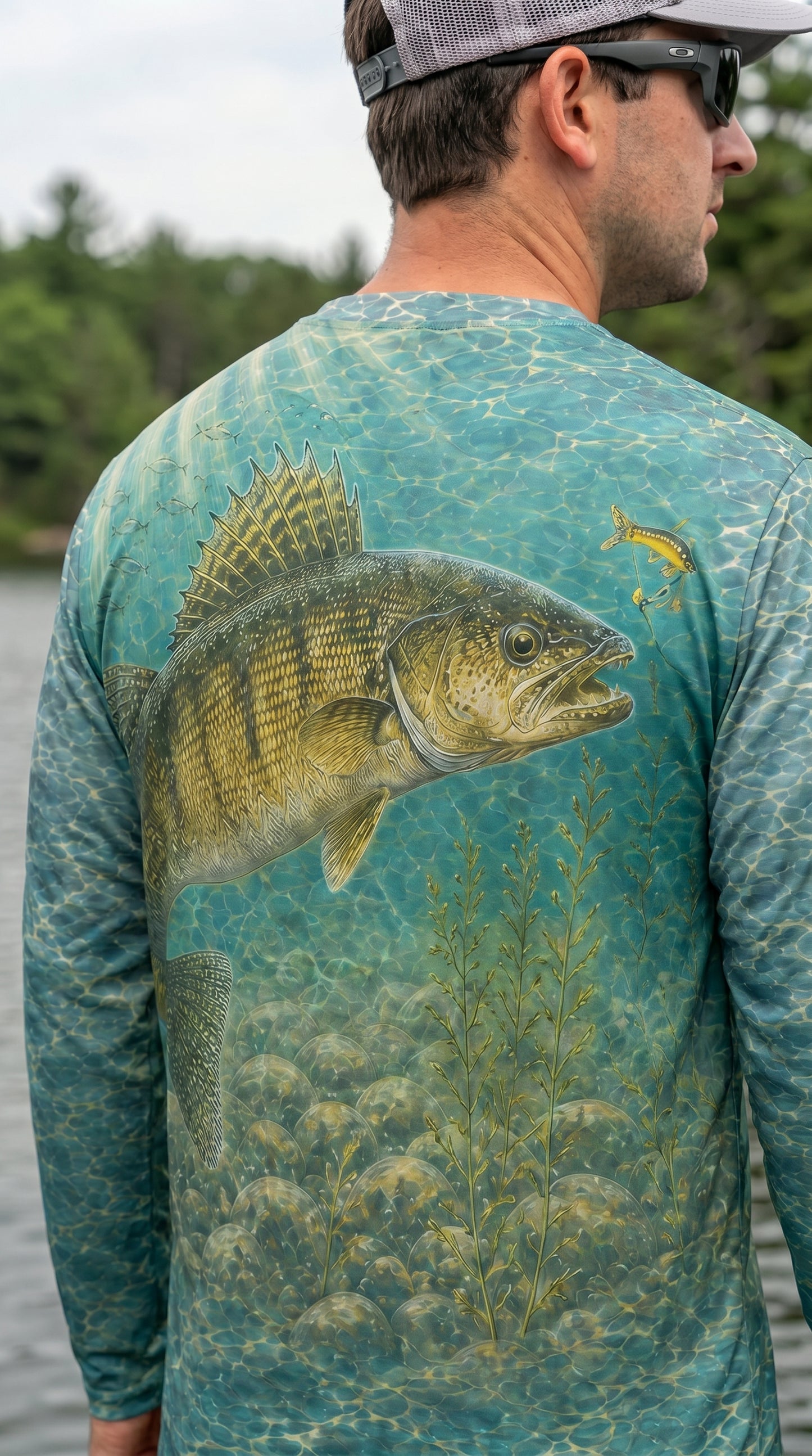 Performance Fishing Long Sleeve - Emerald Marble Eye - TBT75