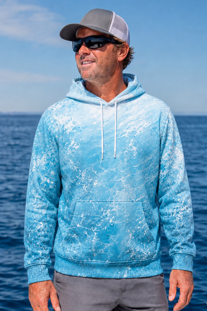 Performance Fishing Fleece-Lined Hoodie - Great White Surge - AUH04