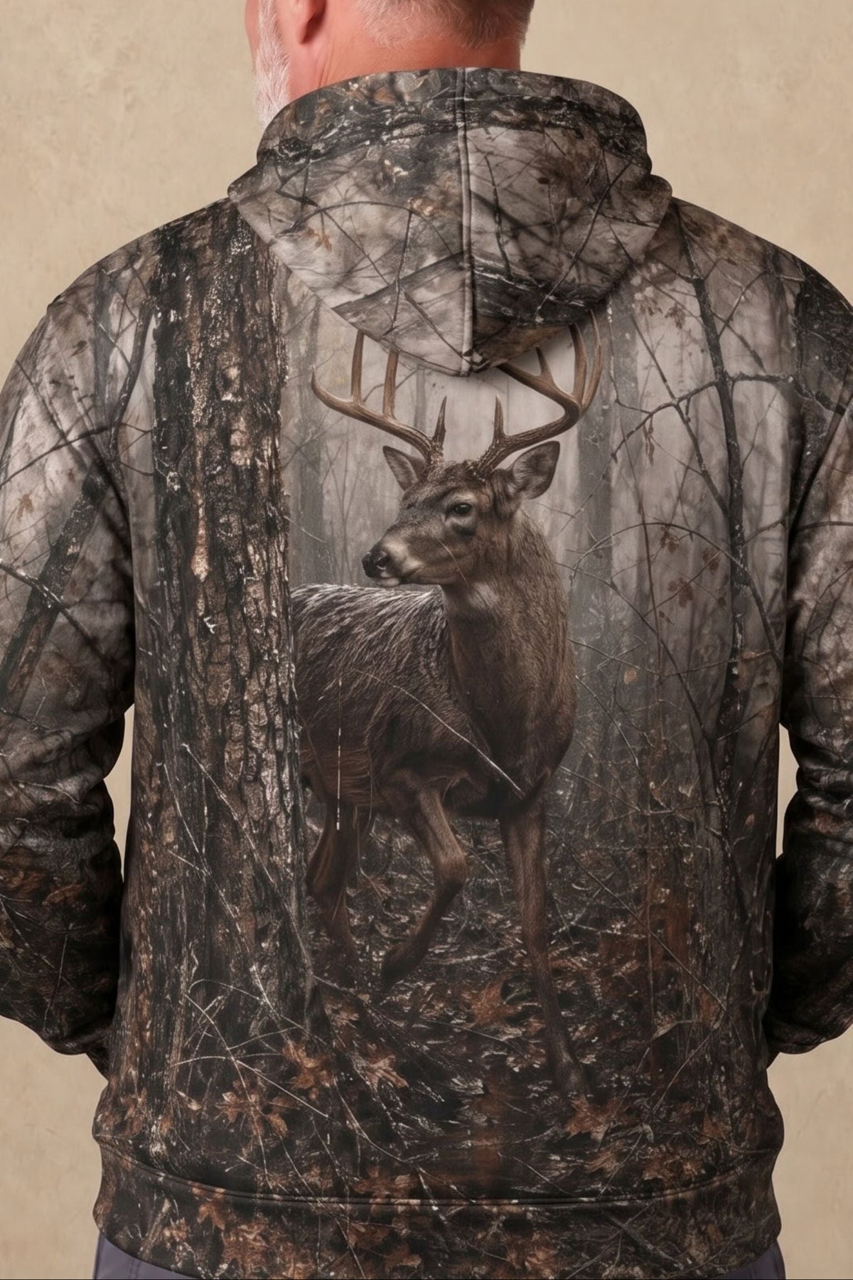 Performance Fleece-Lined Hoodie - Dark Oak Whitetail