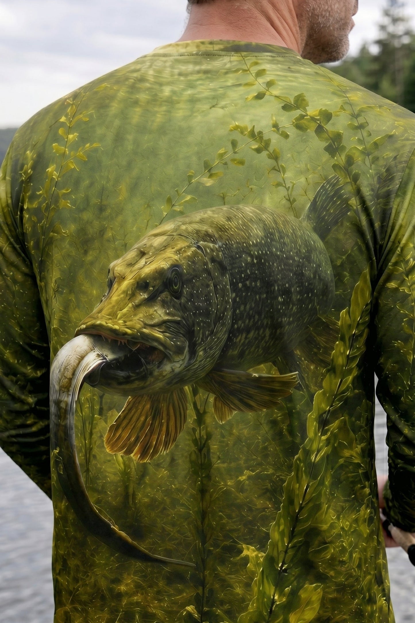 Performance Fishing Long Sleeve - Swamp Pike Green - TBT101