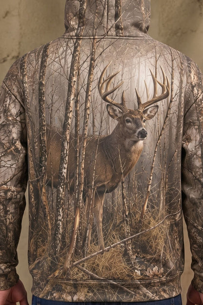 Performance Fleece-Lined Hoodie – Birch Forest Whitetail