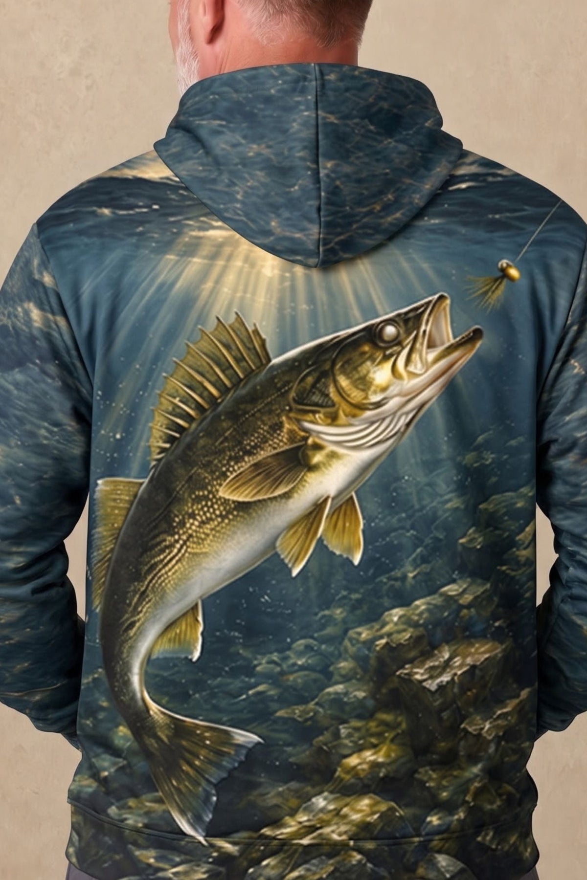 Performance Fleece-Lined Hoodie - Deep Breach Walleye
