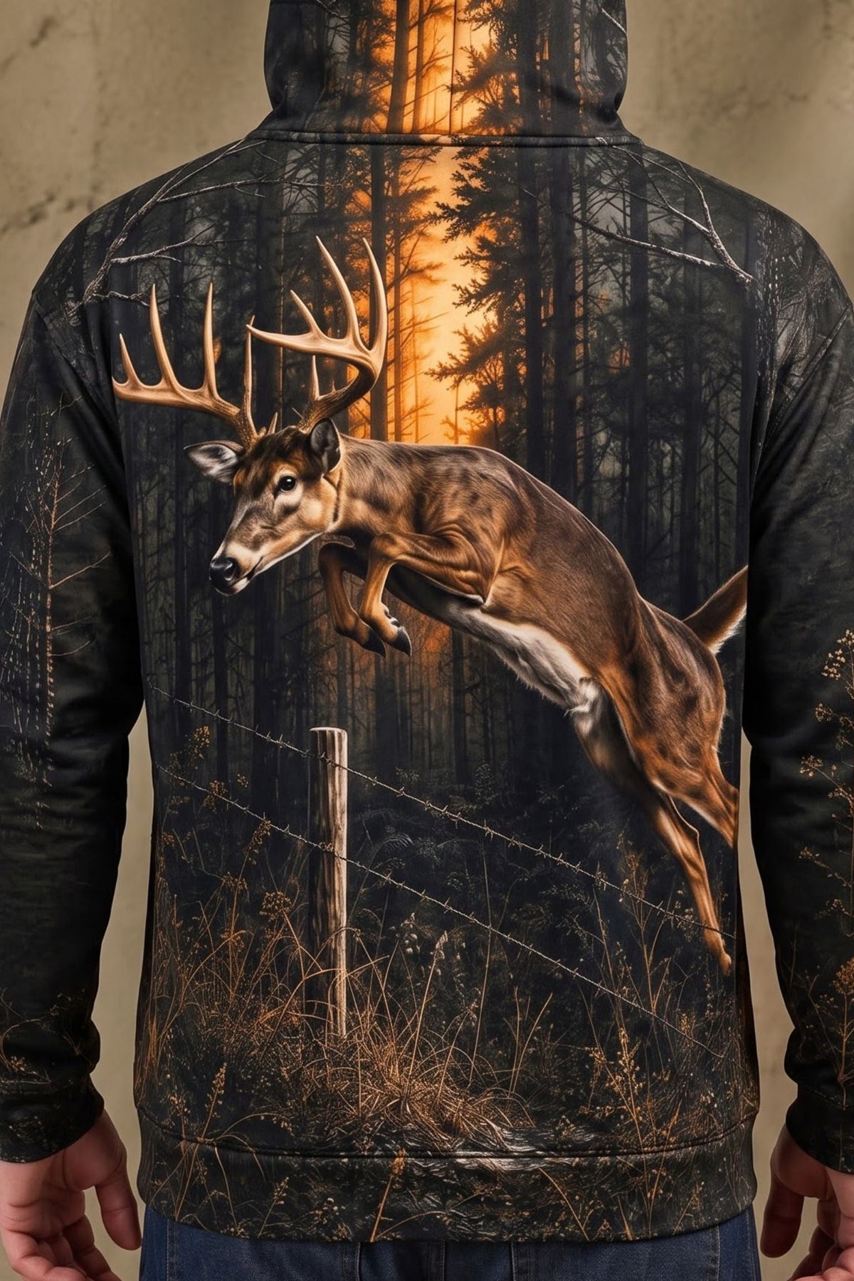 Performance Fleece-Lined Hoodie – Twilight Whitetail Bound