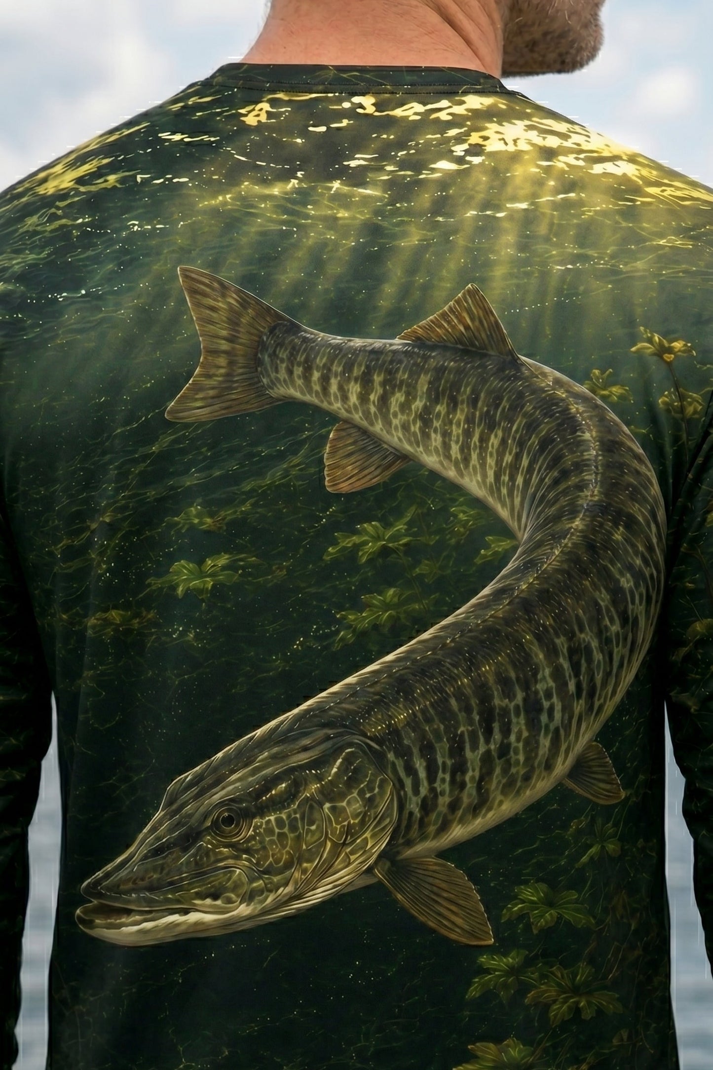Performance Fishing Long Sleeve - Green Weed Musky - TBT112