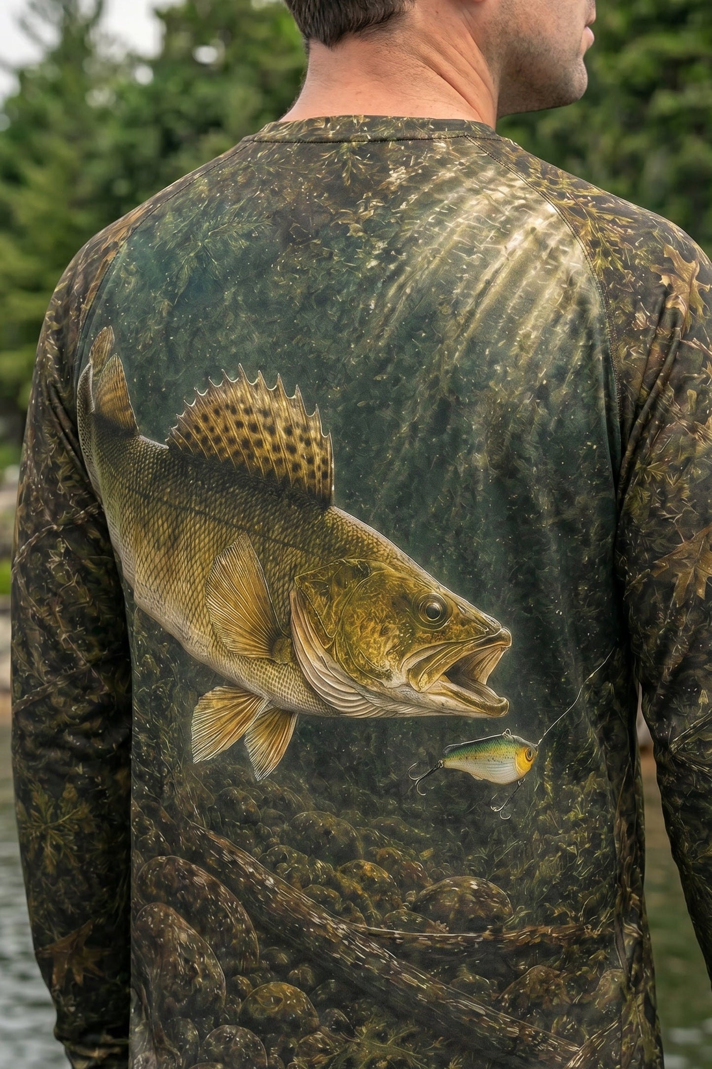 Performance Fishing Long Sleeve - Timber Walleye Hunter - TBT77