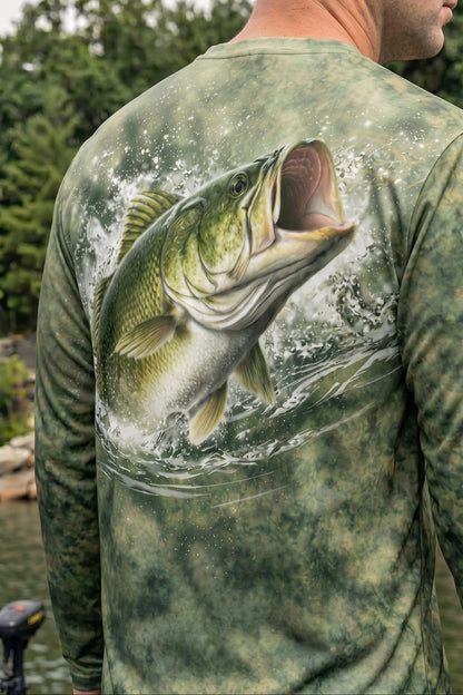 Performance Fishing Long Sleeve - Delta Bass Breach - TBT42