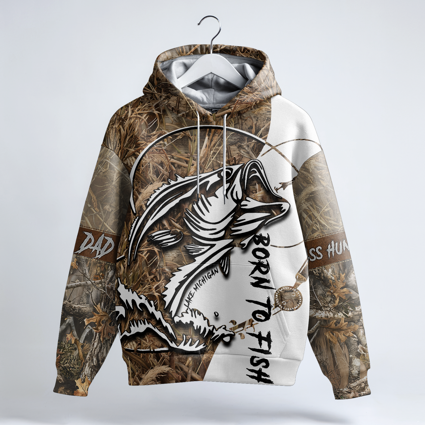 Born To Fish Personalized Bass Hoodie