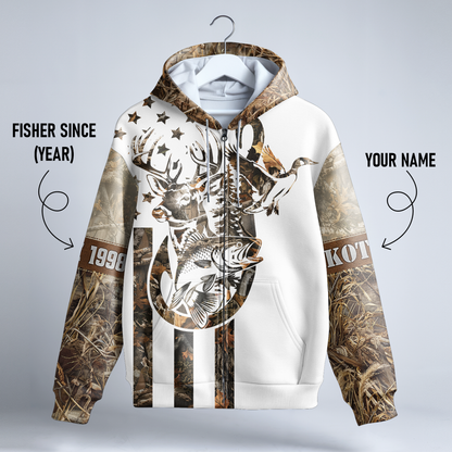 Cast & Blast Legend Personalized Zip Hoodie