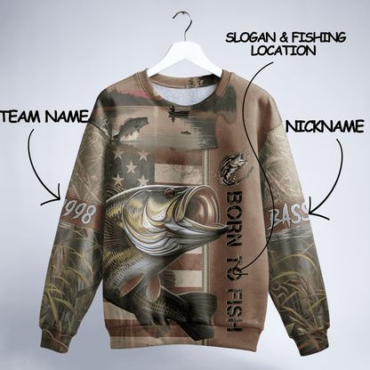 American Bass Patriot Personalized Unisex Sweatshirt
