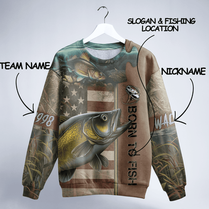 Walleye American Patriot Personalized Unisex Sweatshirt