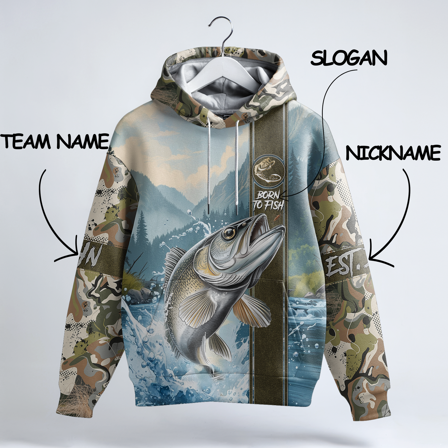 Walleye Warrior Personalized Hoodie