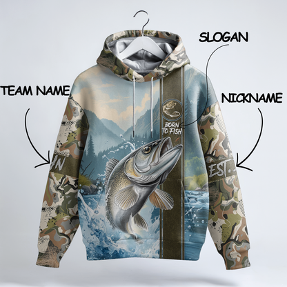 Walleye Warrior Personalized Hoodie