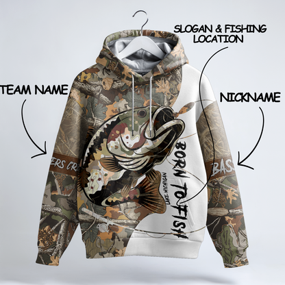Bass Camo Warrior Personalized Hoodie