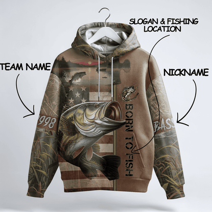 American Bass Patriot Personalized Hoodie