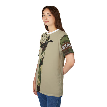 Camo Duck Flag Personalized Unisex Cut & Sew Tee
