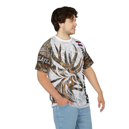 State Pride Buck Hunter Personalized Unisex Cut & Sew Tee