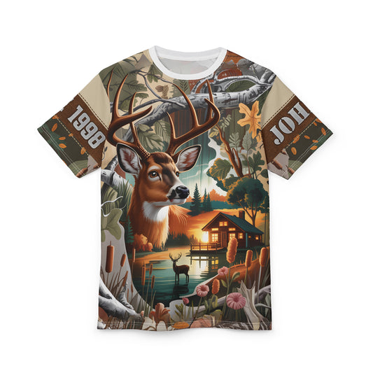Lakeside Buck Retreat Personalized Unisex Cut & Sew Tee