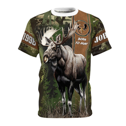 Moose Hunter Personalized Unisex Cut & Sew Tee
