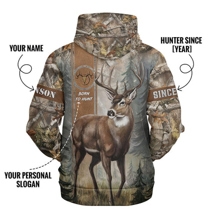 Whitetail Stalker Hunting Hoodie Personalized - The Deerly