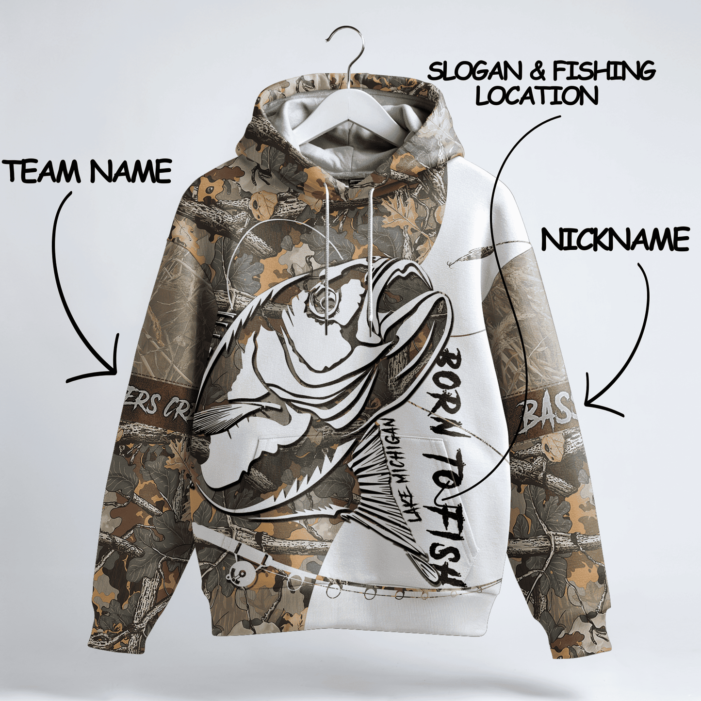 Bucketmouth Camo Pro Personalized Hoodie