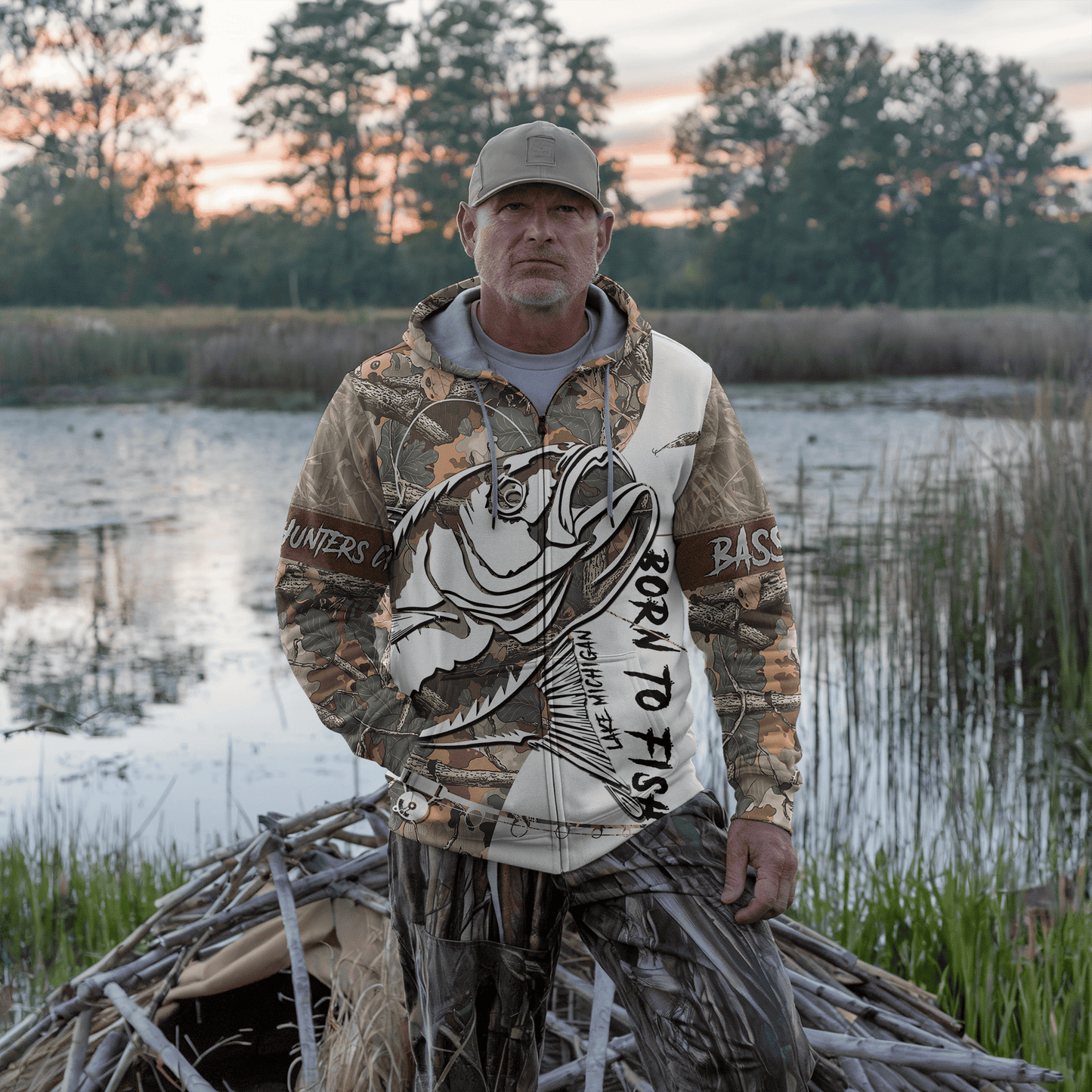 Bucketmouth Camo Pro Personalized Zip Hoodie