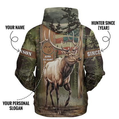 Elk Hunter’s Pride Hoodie Personalized - The Deerly