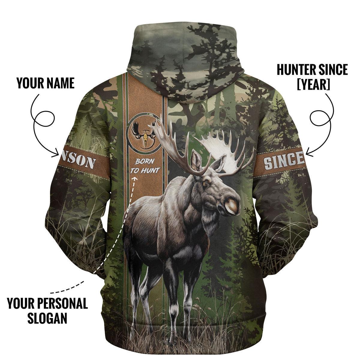 Moose Hunt Legend Hoodie Personalized - The Deerly