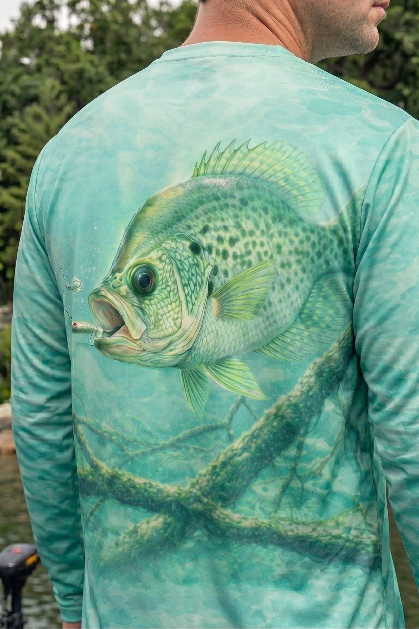 Performance Fishing Long Sleeve - Turquoise Timber Crappie - TBT51