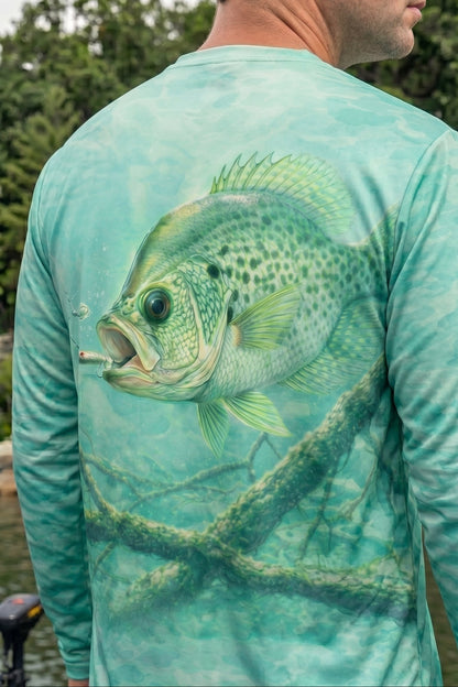 Performance Fishing Long Sleeve - Turquoise Timber Crappie - TBT51