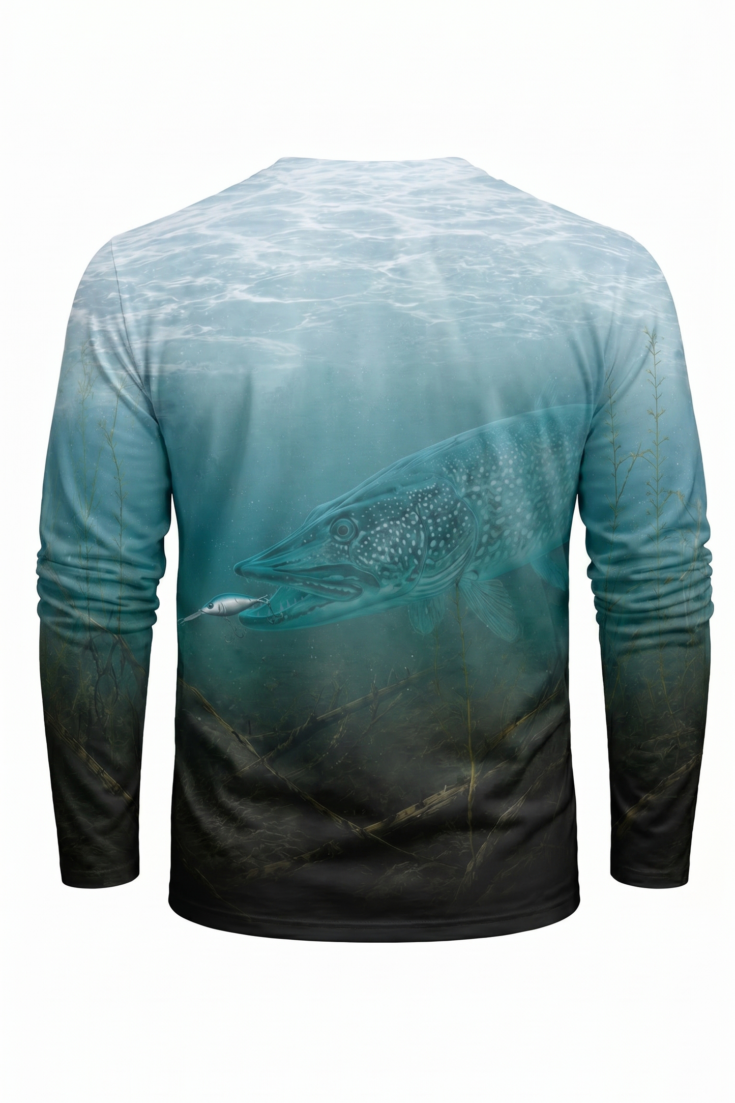 Performance Fishing Long Sleeve - Aqua Glacier Pike - TBT126