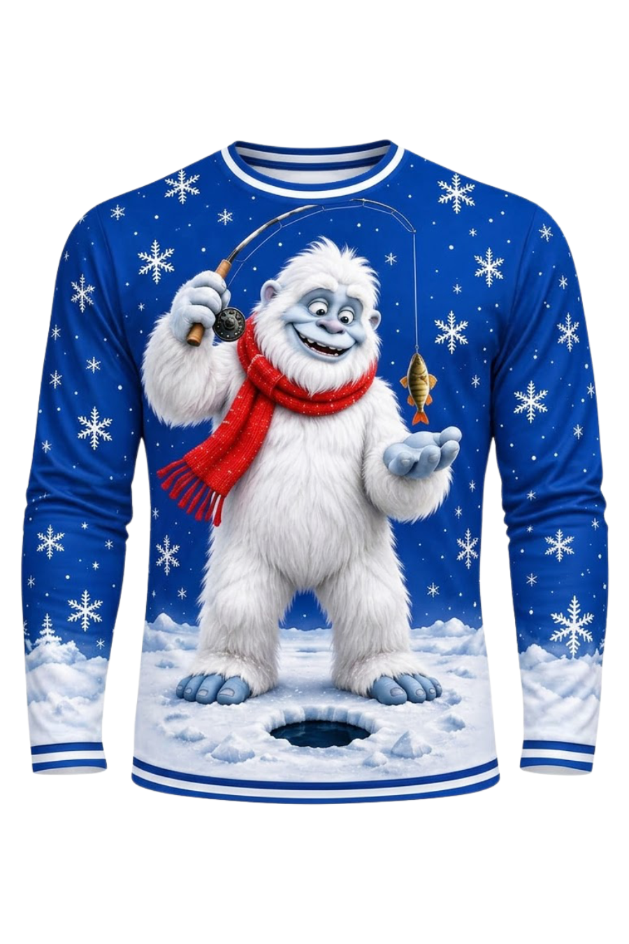 Performance Fishing Long Sleeve - Frosty Yeti Ice Fishing - ULS635K