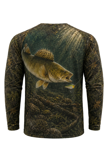 Performance Fishing Long Sleeve - Timber Walleye Hunter - TBT77