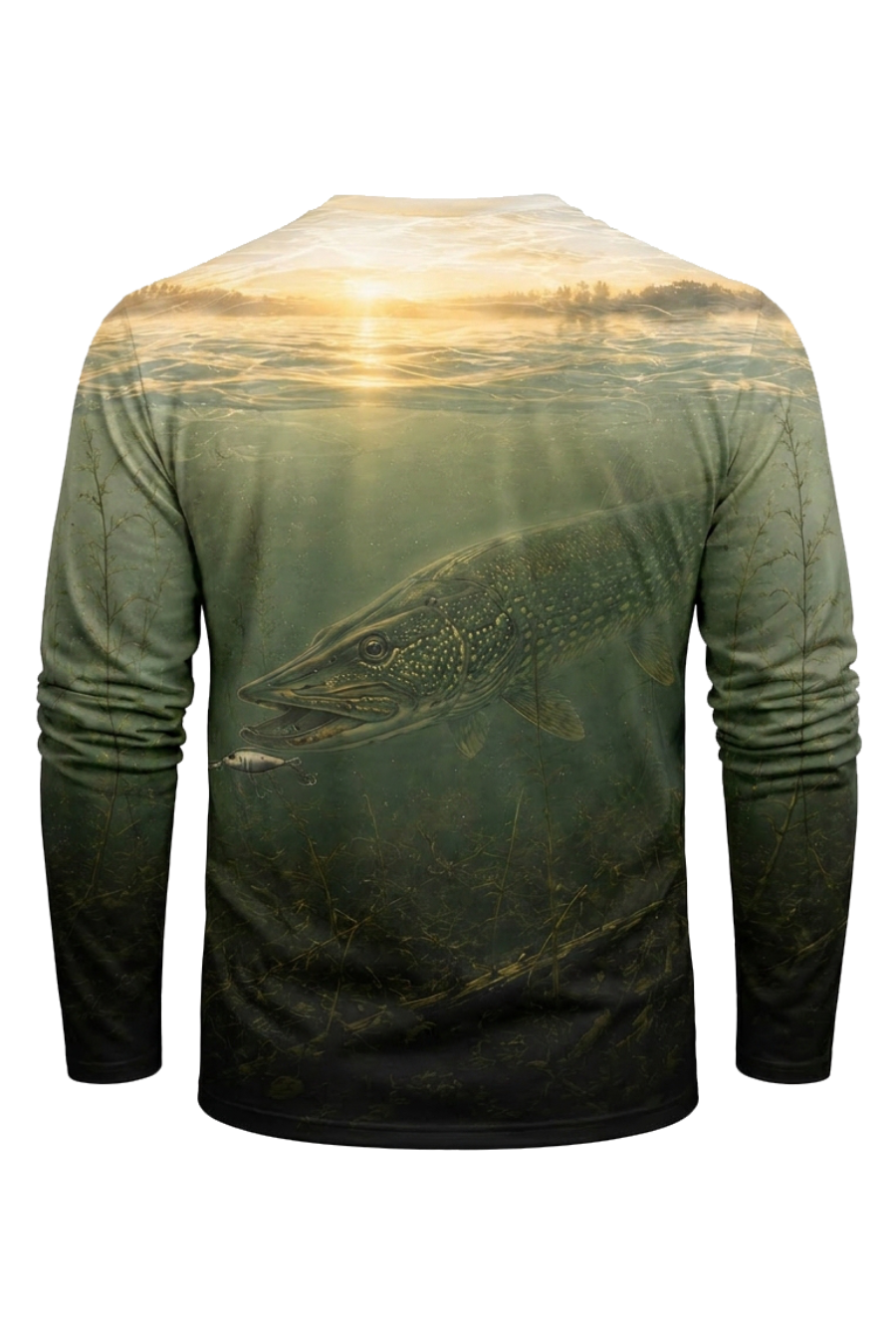Performance Fishing Long Sleeve - Dawn Shimmer Pike - TBT128