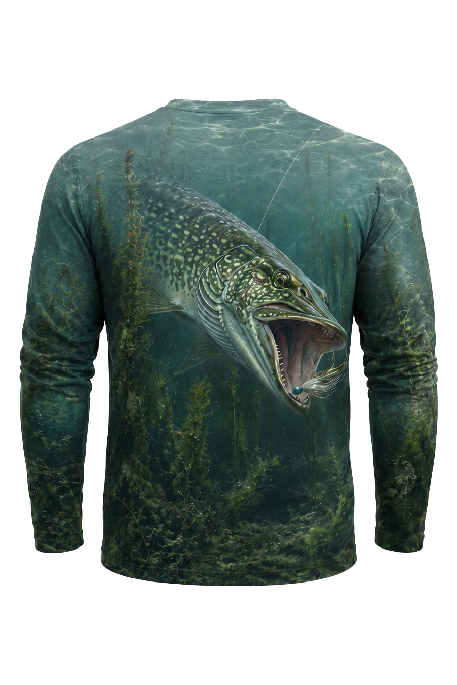 Performance Fishing Long Sleeve -  Blue Strike Pike - AOF35