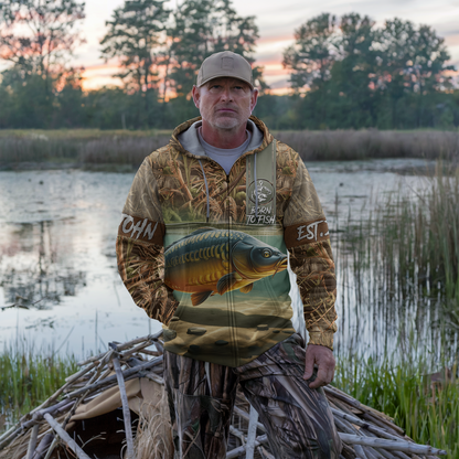 Carp Legend Personalized Zip Hoodie