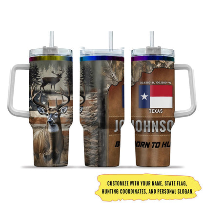 Personalized Deer Hunting Coordinates 40oz Tumbler - The Deerly