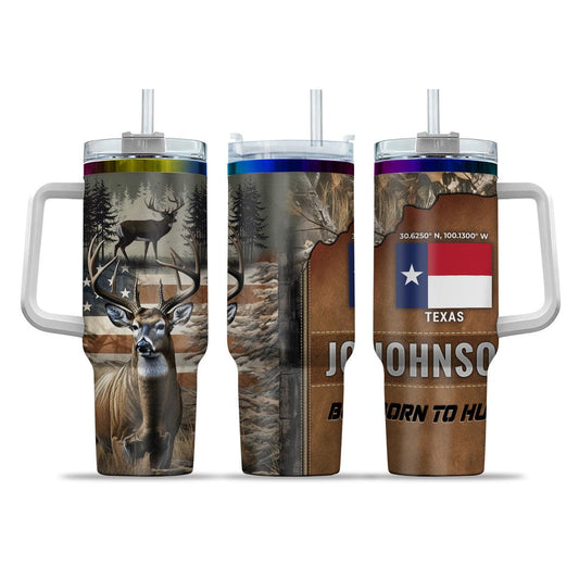 Personalized Deer Hunting Coordinates 40oz Tumbler - The Deerly