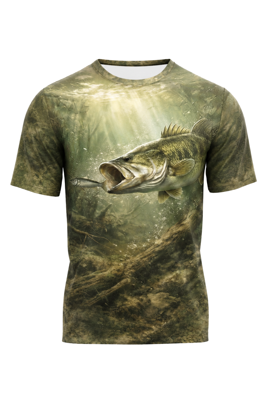 Pro Fishing Short Sleeve - Timber Bass Sunray  - AOF19