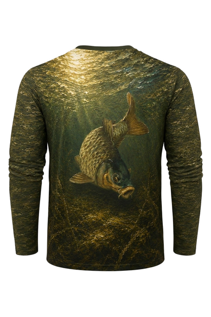 Performance Fishing Long Sleeve - Swamp Green Carp - TBT88