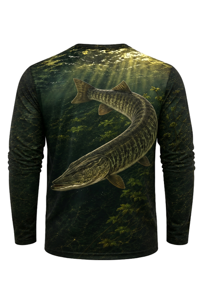 Performance Fishing Long Sleeve - Green Weed Musky - TBT112