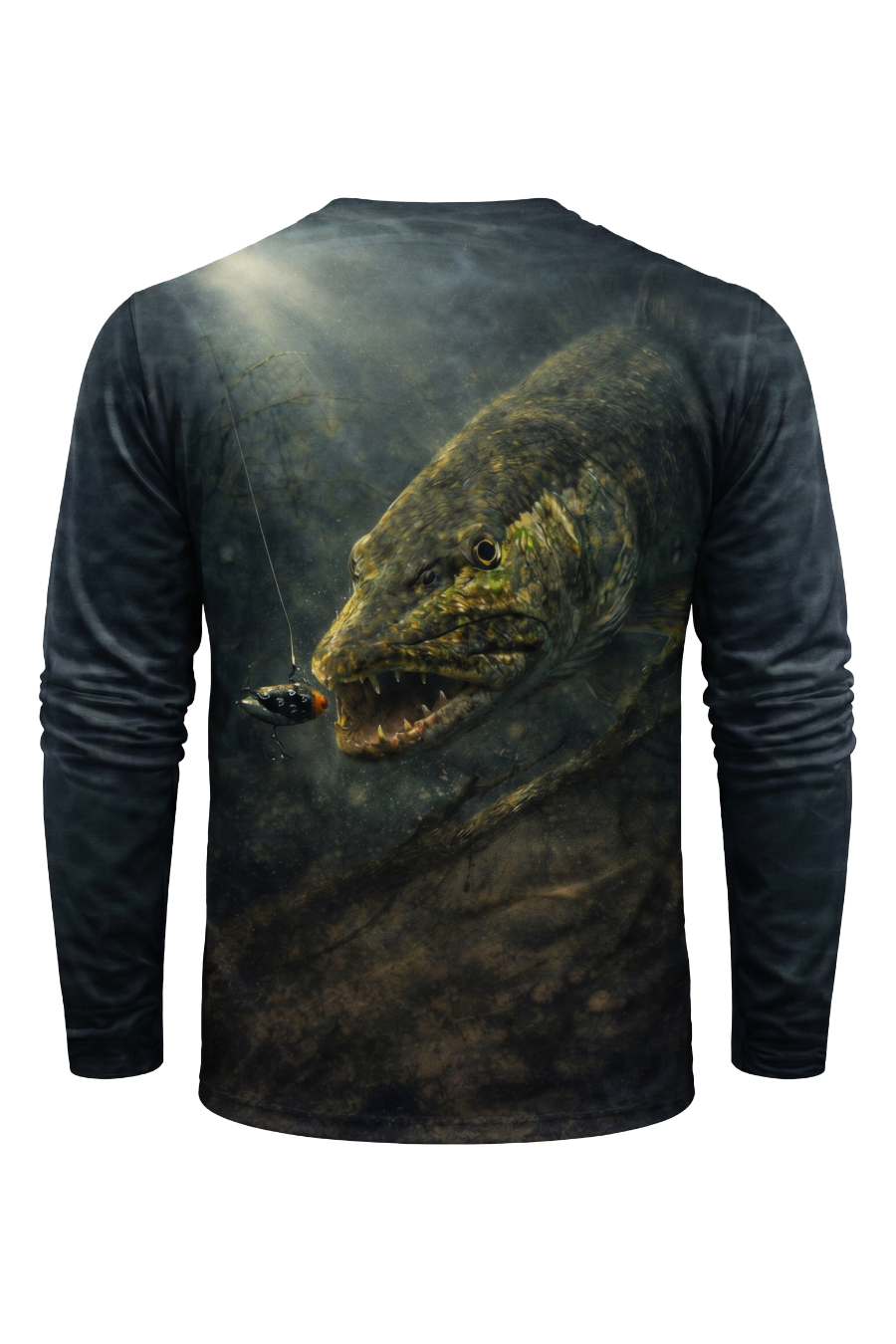 Performance Fishing Long Sleeve - Deep Stealth Pike - TBT59