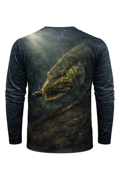 Performance Fishing Long Sleeve - Deep Stealth Pike - TBT59