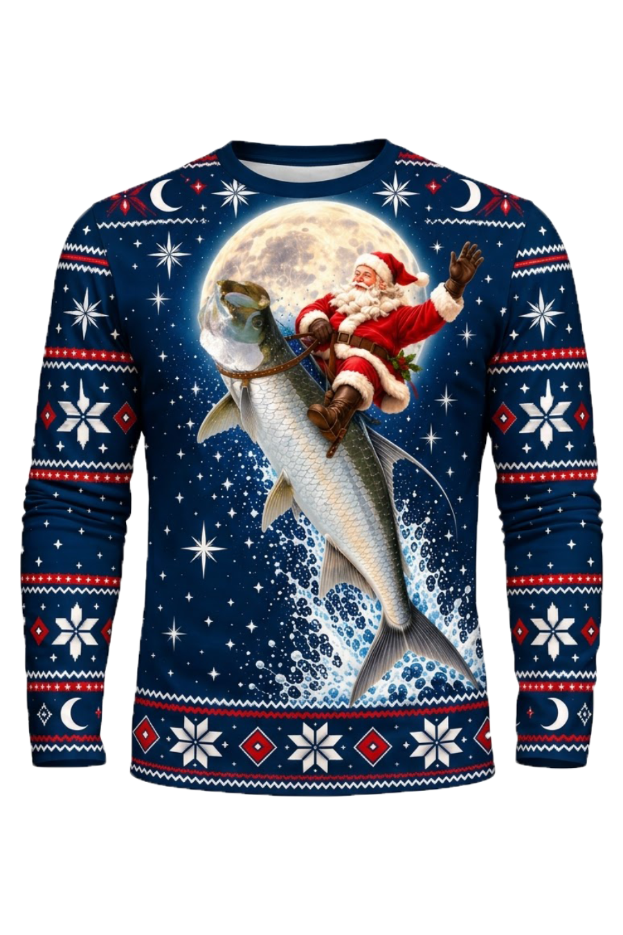 Performance Fishing Long Sleeve - Christmas Tarpon Santa Ride - ULS782K