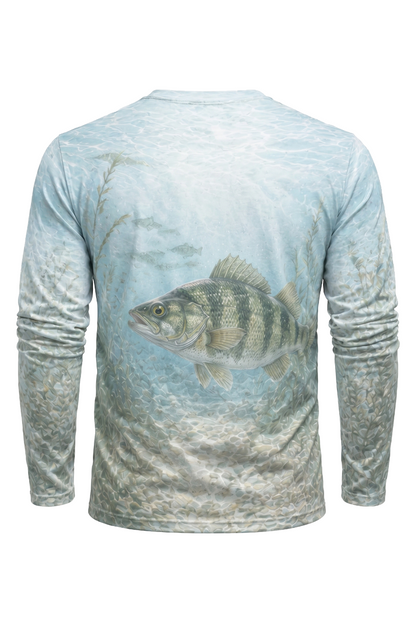 Performance Fishing Long Sleeve - Silver Perch Shoal - AOF10