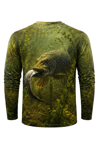 Performance Fishing Long Sleeve - Swamp Pike Green - TBT101
