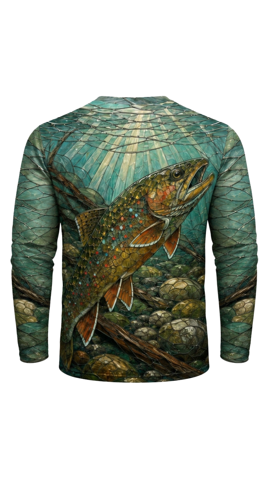 Performance Fishing Long Sleeve - Folk Brook Trout Pattern - RT18