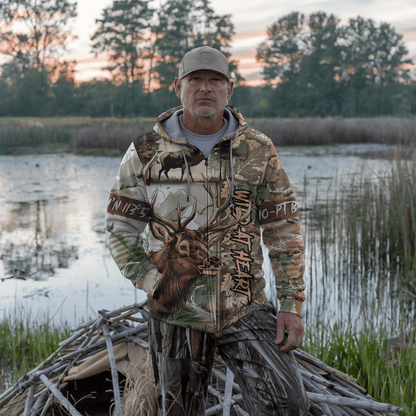 Trophy Elk Hunter Personalized Hoodie